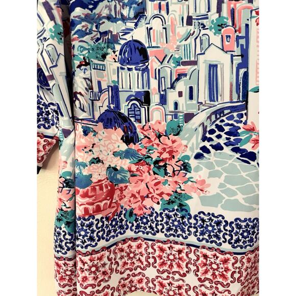 Charter Club Floral Pullover Stretchy Top Women’s Size 3X Mediterranean Print - Picture 4 of 5